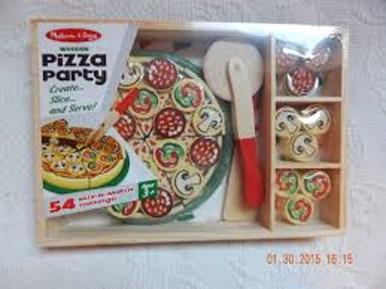 Image sur Pizza party en bois 🐶
