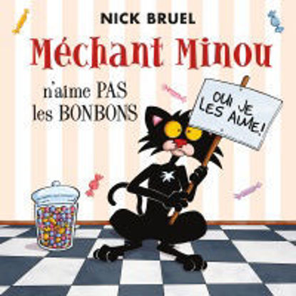 Image de Livre, méchant minou n'aime pas les bonbons 🐶