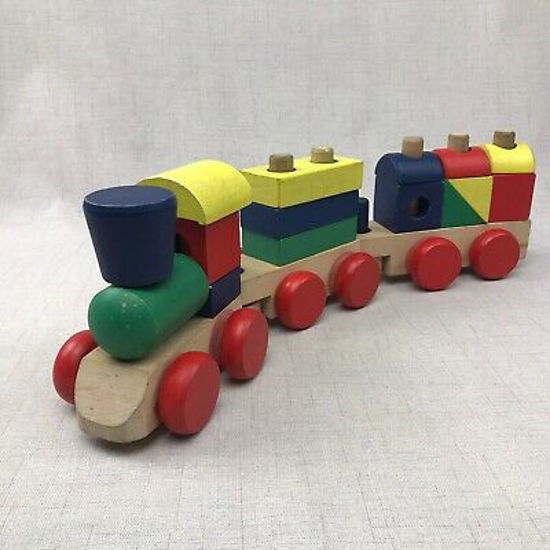 Image sur Train en bois 🐶
