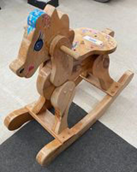 Image sur Cheval à bascule en bois🐶