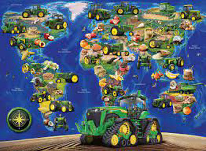 Image de Casse-tête carte du monde John Deere 🐶