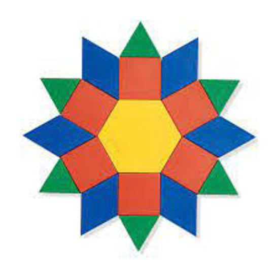 Image sur Wooden pattern blocks set